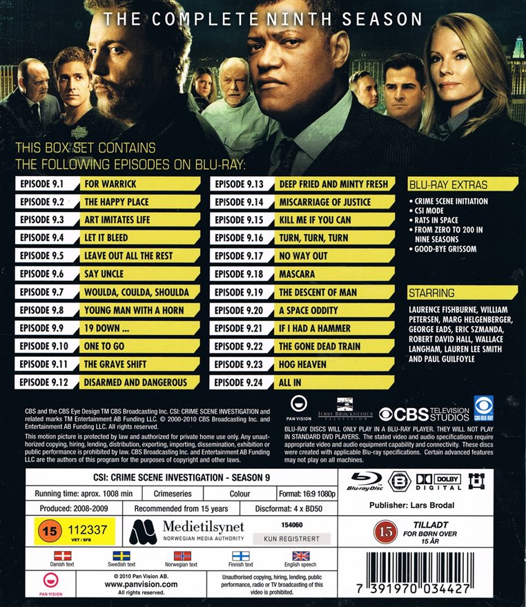 CSI: Crime Scene Investigation: The Complete Ninth Season (Blu-ray)