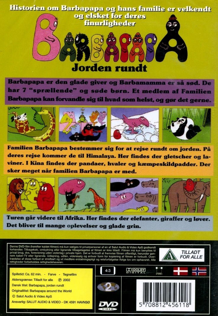 Barbapapa - Jorden Rundt - Blandt Løver, giraffer, pandaer og hvarler (DVD)