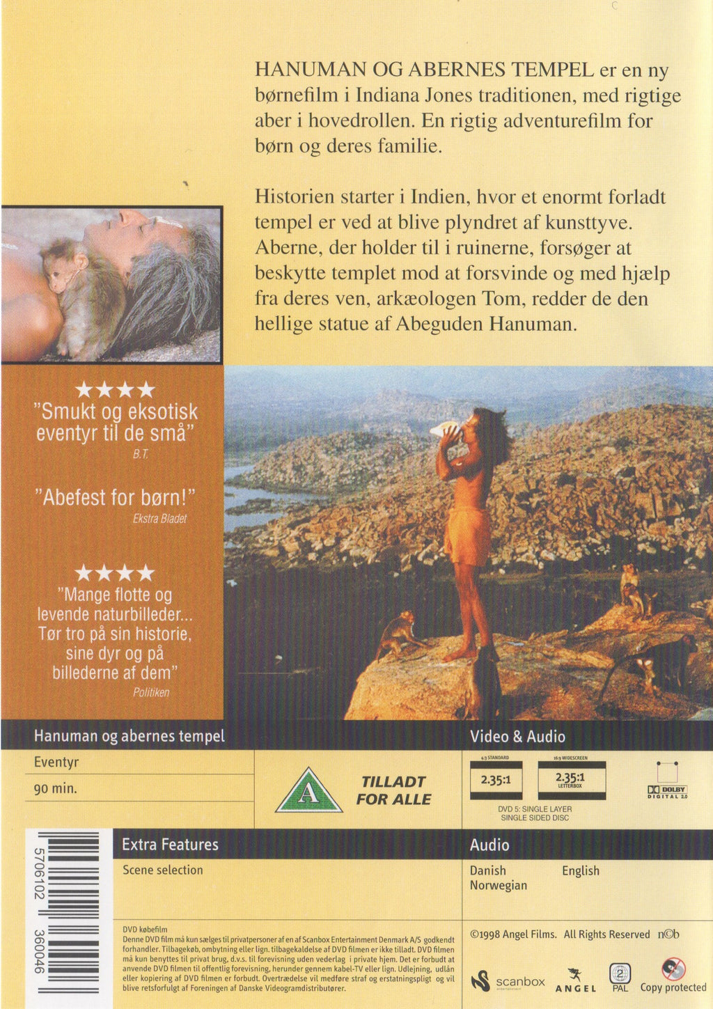 Hanuman og Abernes Tempel (DVD)