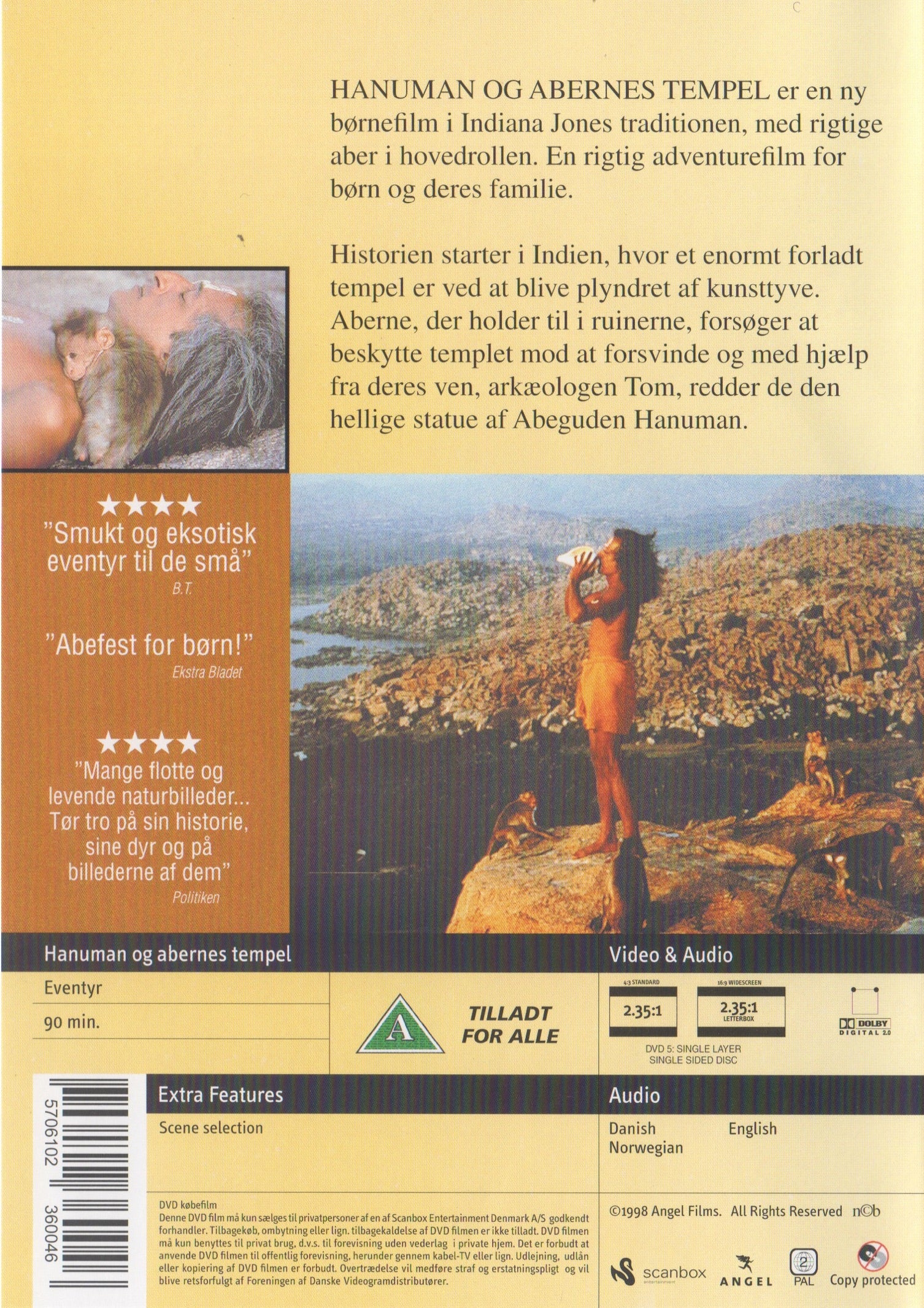 Hanuman og Abernes Tempel (DVD)