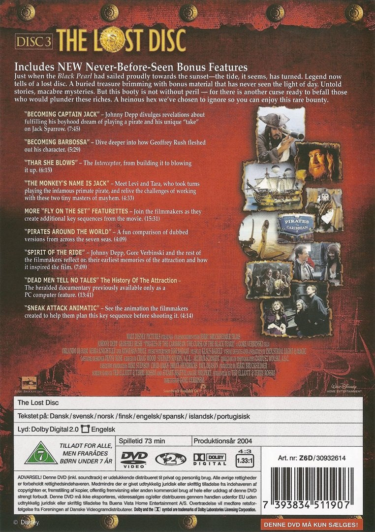 Pirates of the Caribbean: The Lost Disc (DVD)