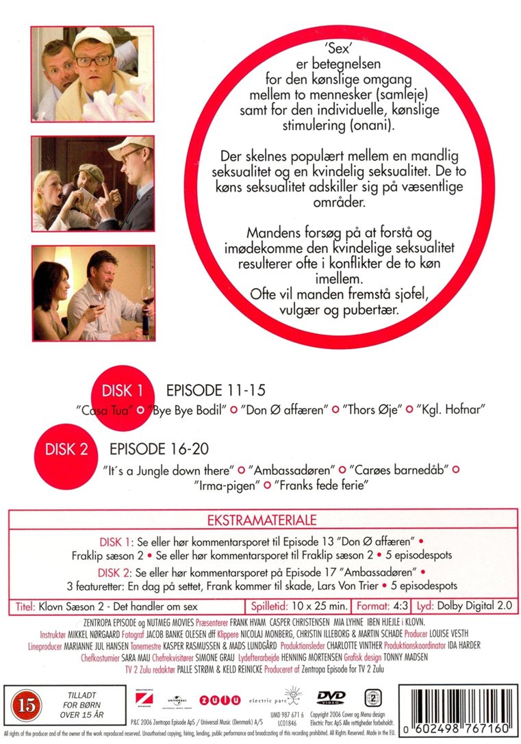 Klovn 2. Sæson: Det Handler Om Sex (DVD)