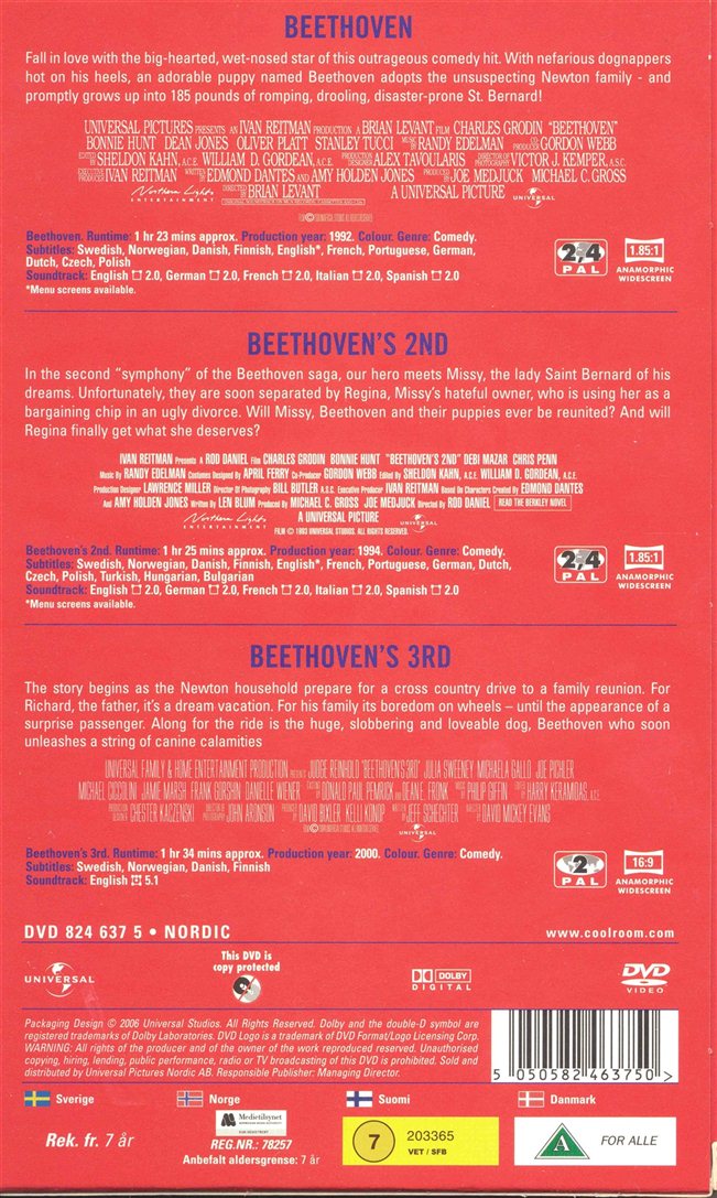Beethoven: 3 Movies (DVD)
