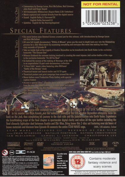 Star Wars III: Revenge of the Sith (DVD)