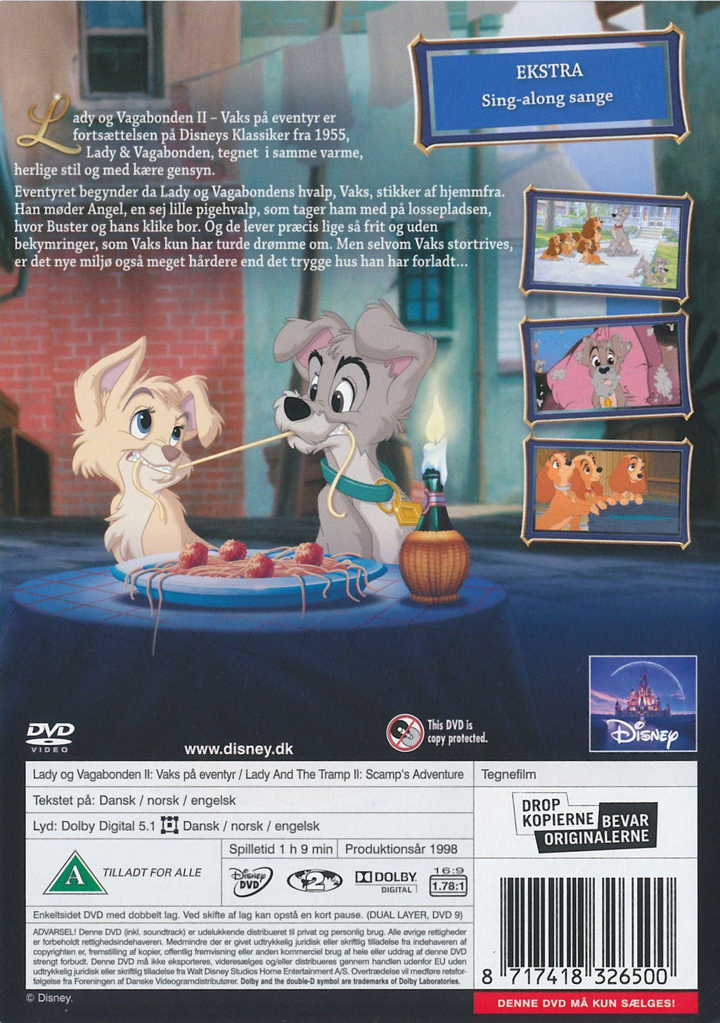 Lady og Vagabonden II: Vaks på eventyr (DVD)