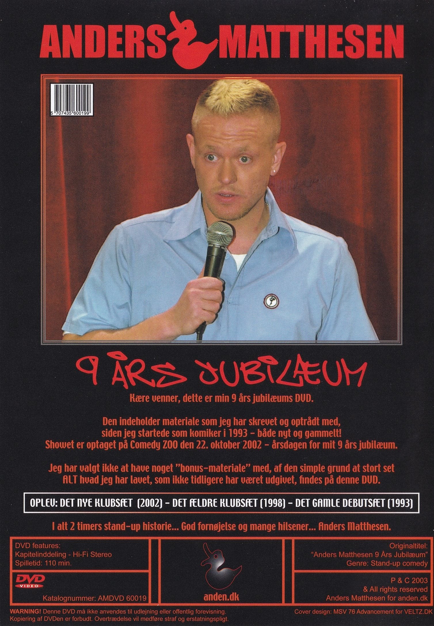 Anders Matthesen: 9 Års Jubilæum (DVD)
