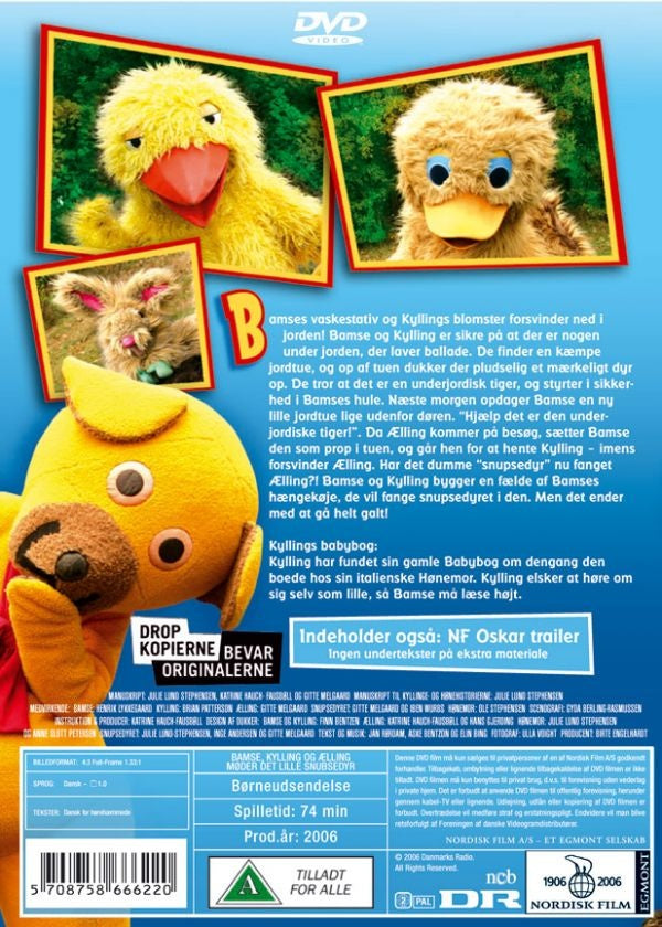 Bamses Billedbog - Bamse, Kylling og Ælling møder det lille snupsedyr (DVD)