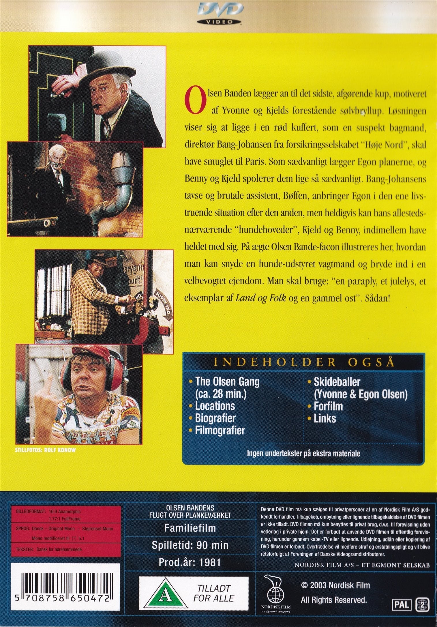 Olsen Bandens Flugt Over Plankeværket (DVD)