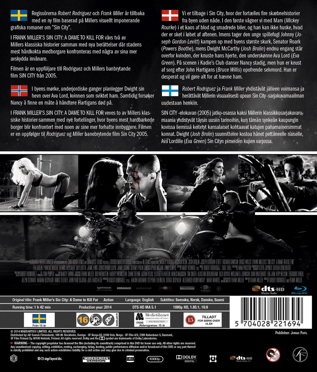 Sin City: A Dame to Kill For (Blu-ray)