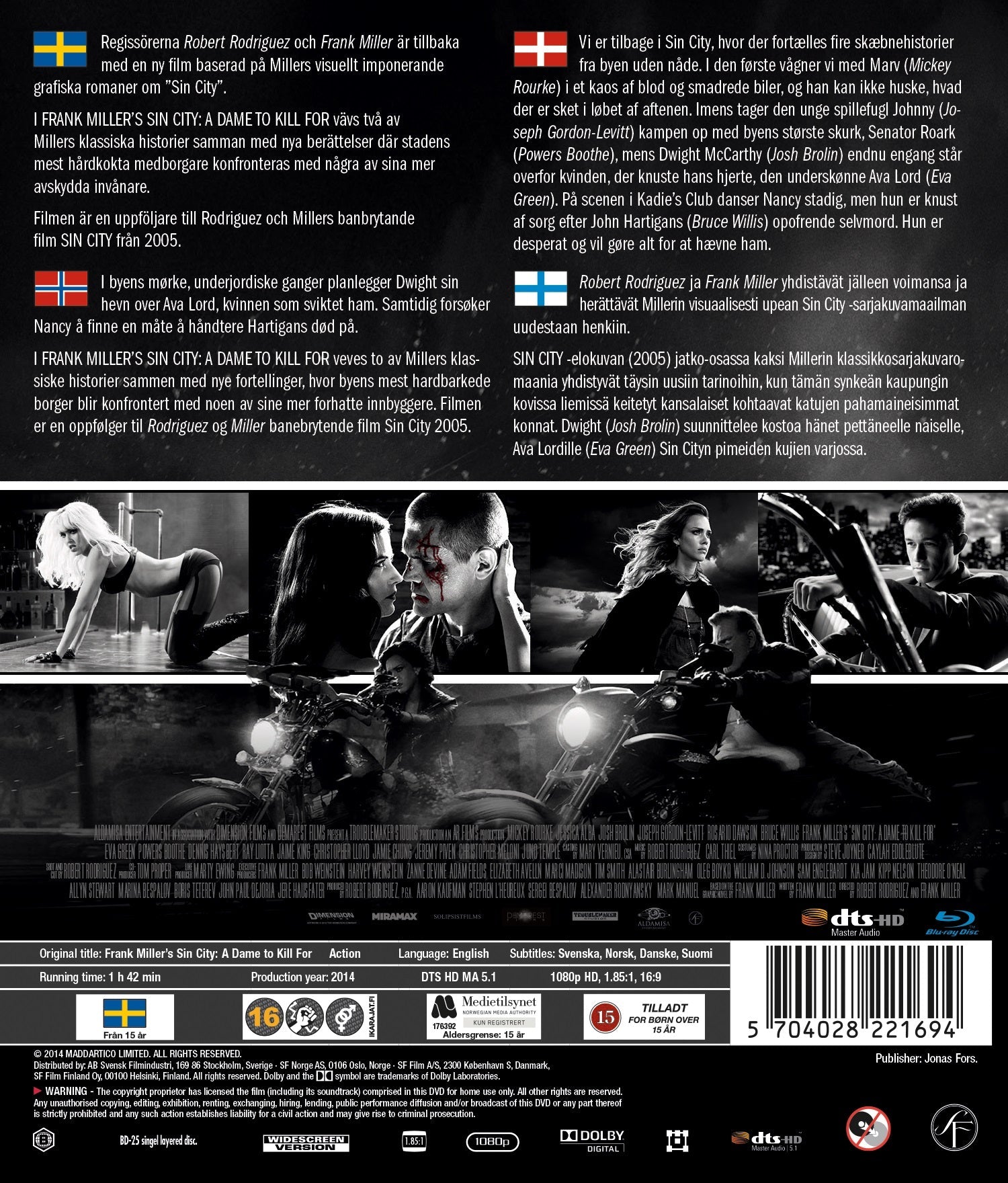 Sin City: A Dame to Kill For (Blu-ray)