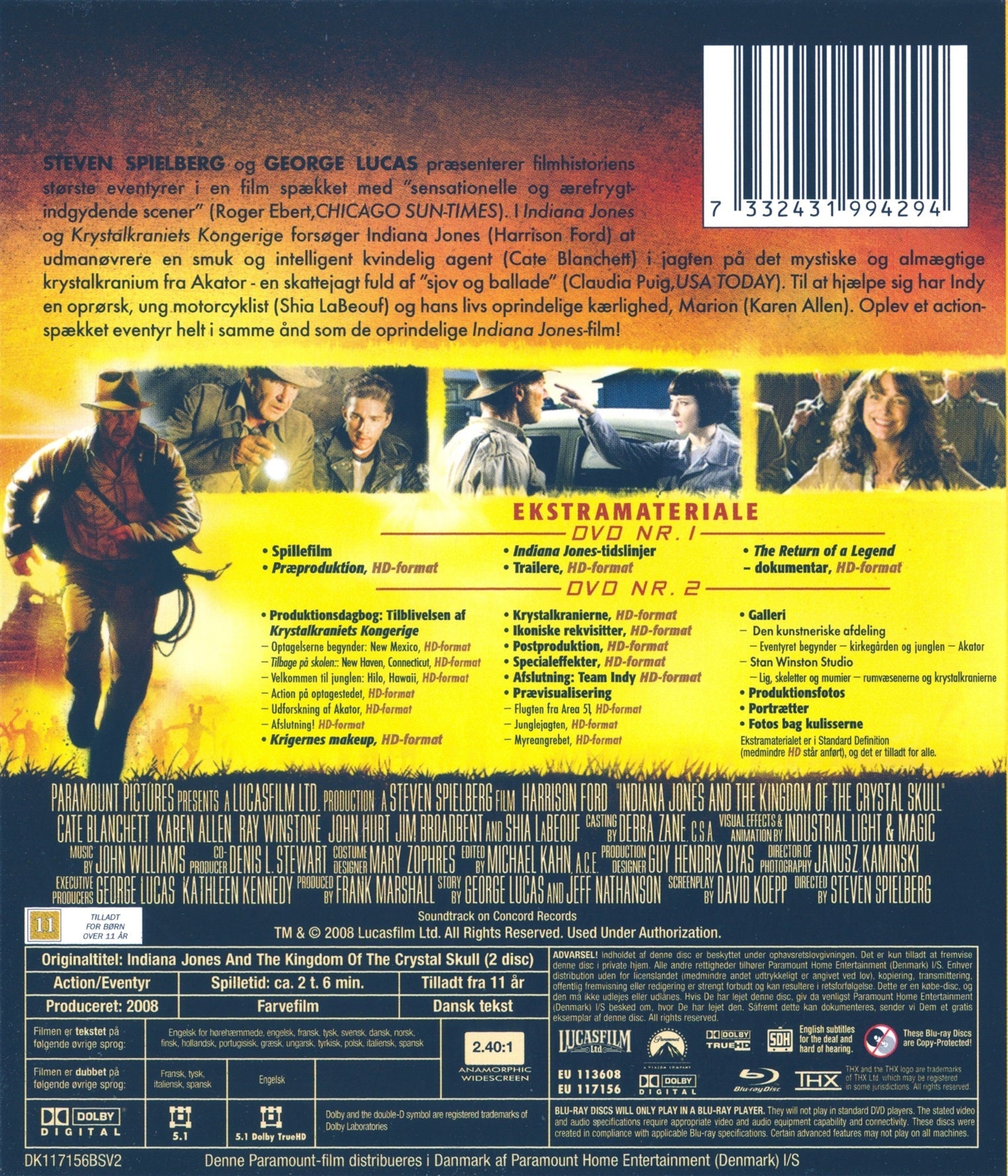 Indiana Jones og krystalkraniets kongerige (Blu-ray)
