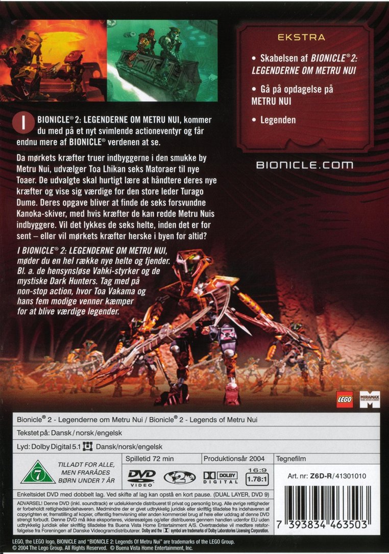 Bionicle 2 - Legenderne om Metru Nui (DVD)