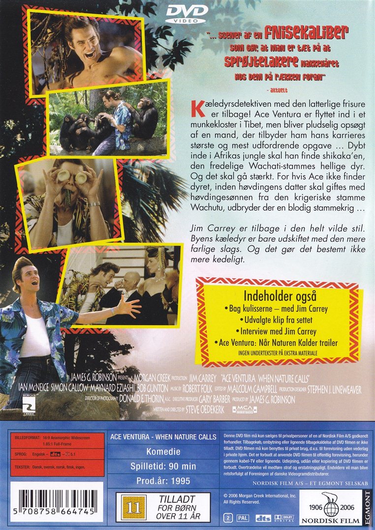 Ace Ventura: Når naturen kalder (DVD)