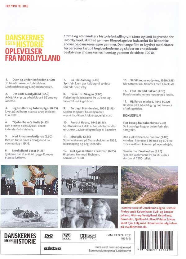 Danskernes egen historie - oplevelser Fra Nordjylland (DVD)