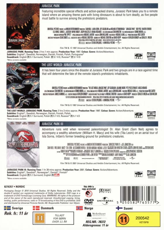 Jurassic Park Trilogy - The Complete Collection (DVD)