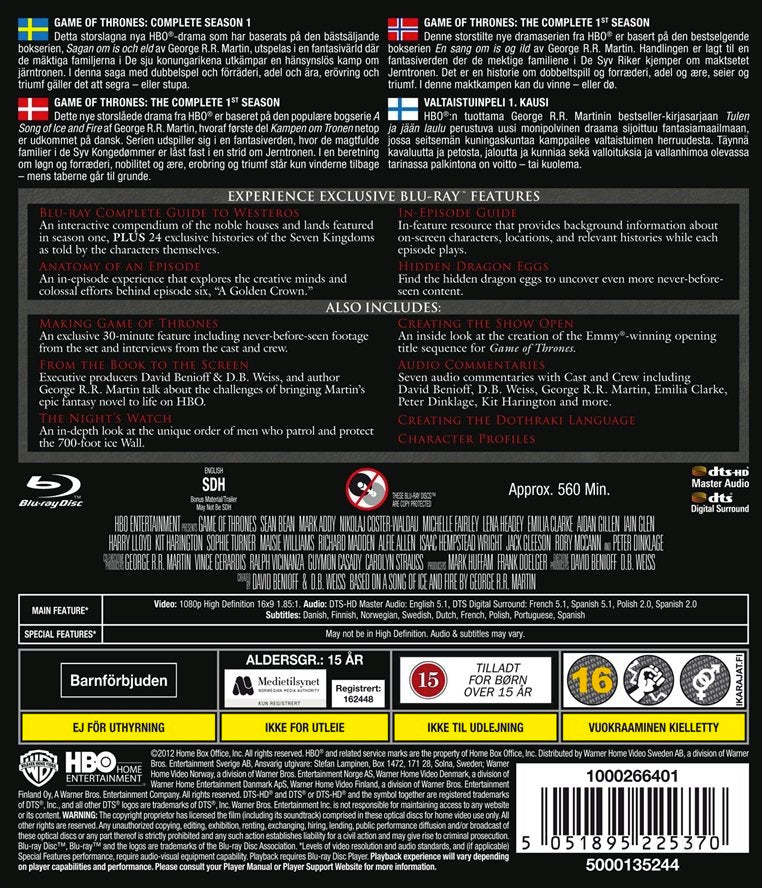 Game of Thrones: The Complete First Season (Blu-ray)