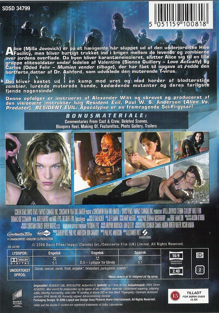 Resident Evil: Apocalypse (DVD)