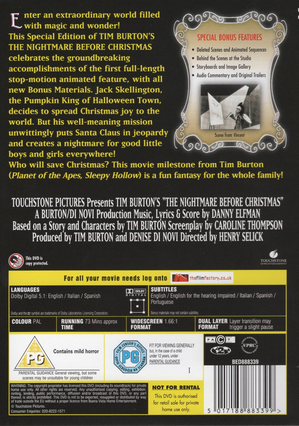 The Nightmare Before Christmas (DVD)