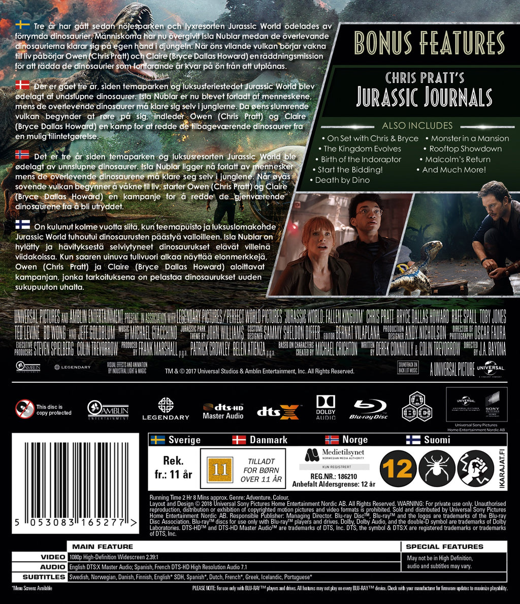 Jurassic World: Fallen Kingdom (Blu-ray)