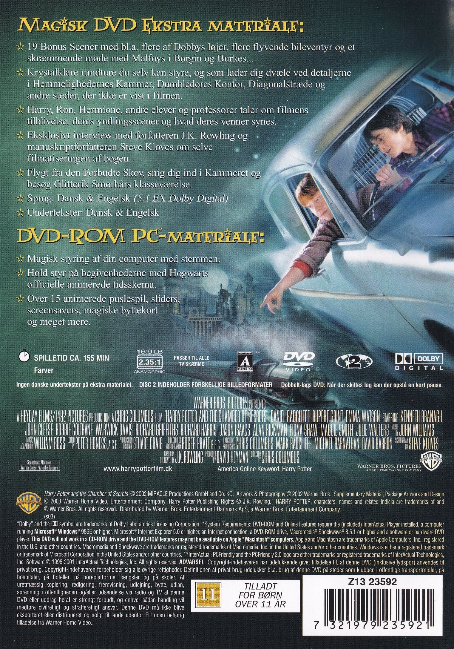 Harry Potter og Hemmelighedernes Kammer (DVD)