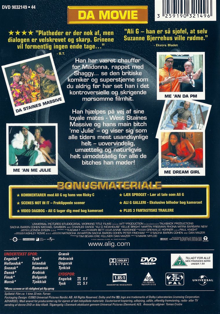 Ali G Indahouse: The Movie (DVD)