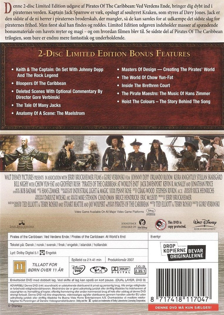 Pirates of the Caribbean: Ved verdens ende (DVD)