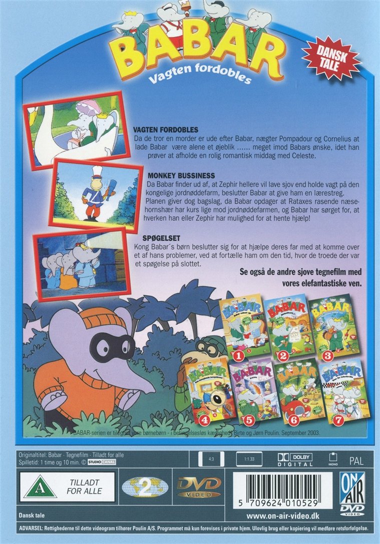 Babar 8: Vagten Fordobles (DVD)