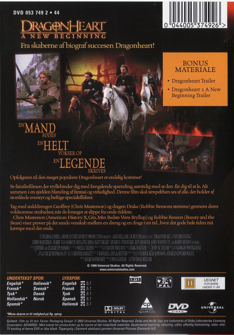 Dragonheart: A New Beginning (DVD)