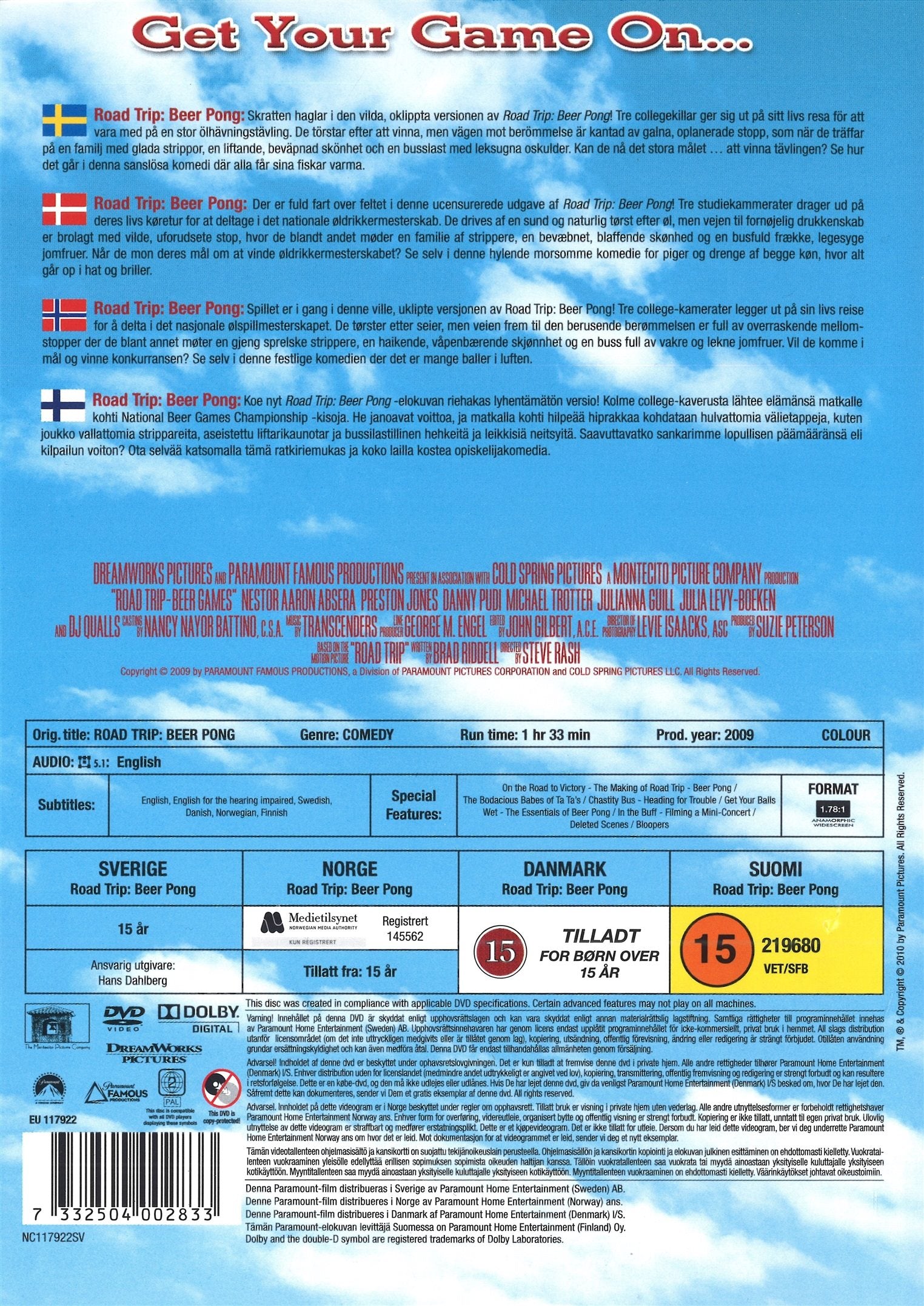 Road trip: Beer pong (DVD)