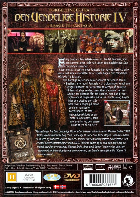 Den uendelige historie IV - Tilbage til Fantasia (DVD)
