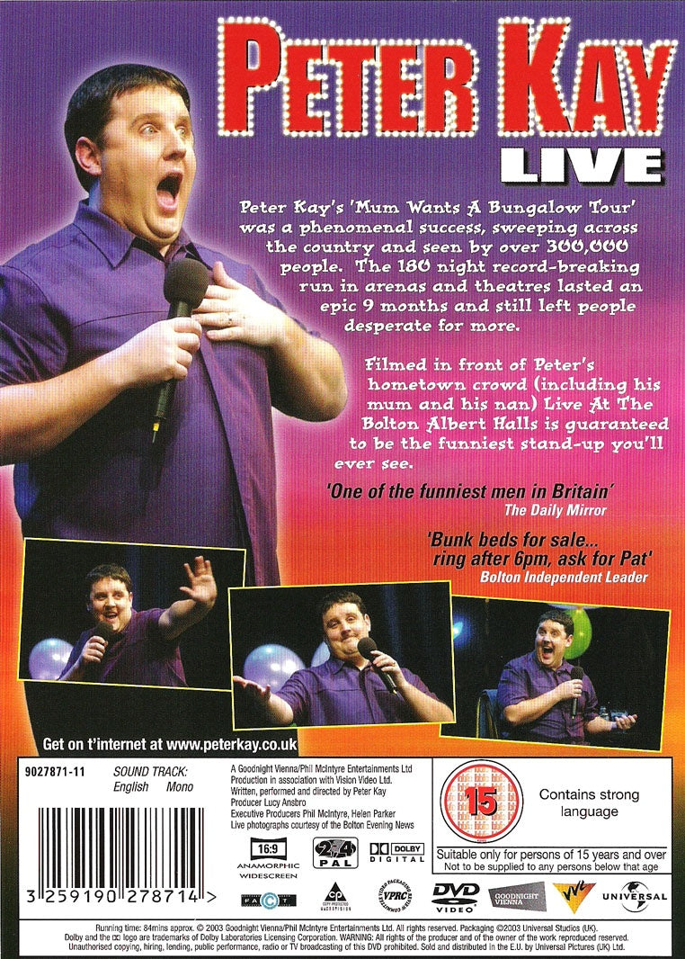 Peter Kay: Live at the Bolton Albert Halls (DVD)
