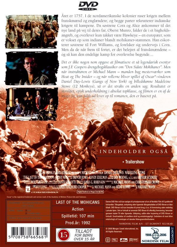 Den sidste Mohikaner (DVD)