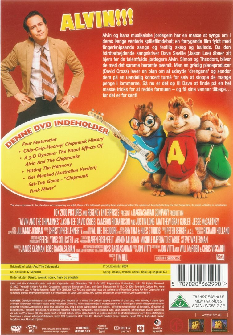 Alvin og de frække jordegern (DVD)