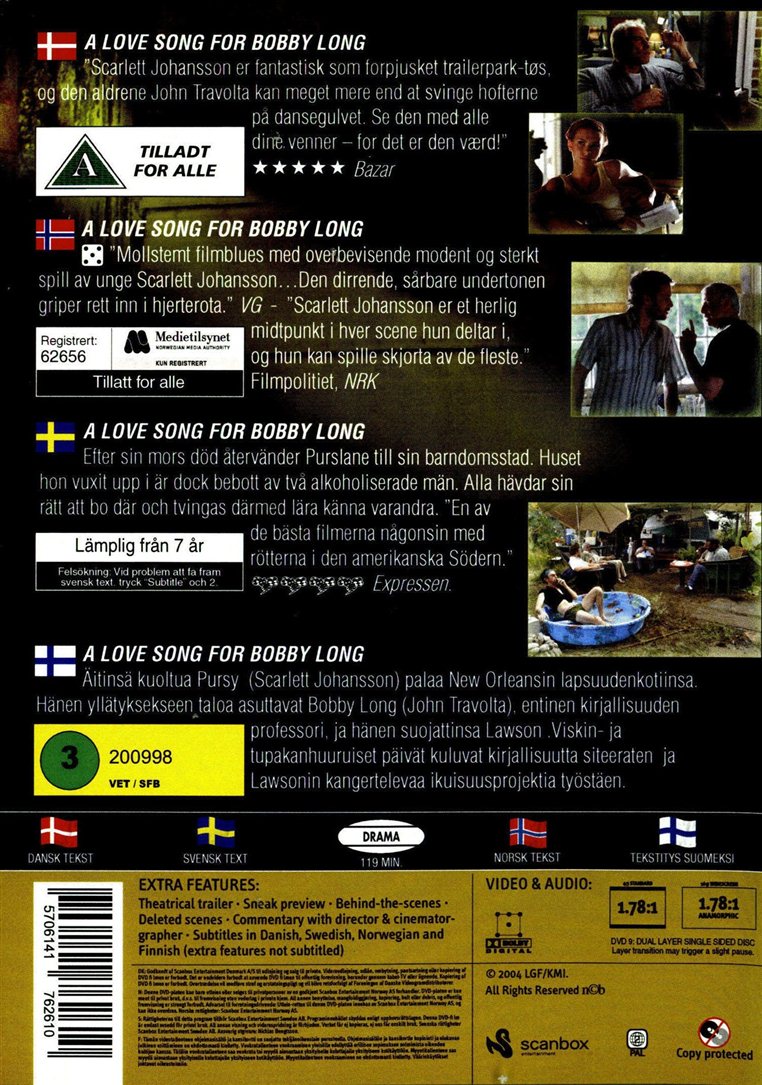 A Love Song for Bobby Long (DVD)
