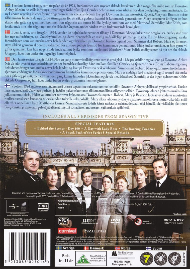 Downton Abbey: Sæson 5 (DVD)