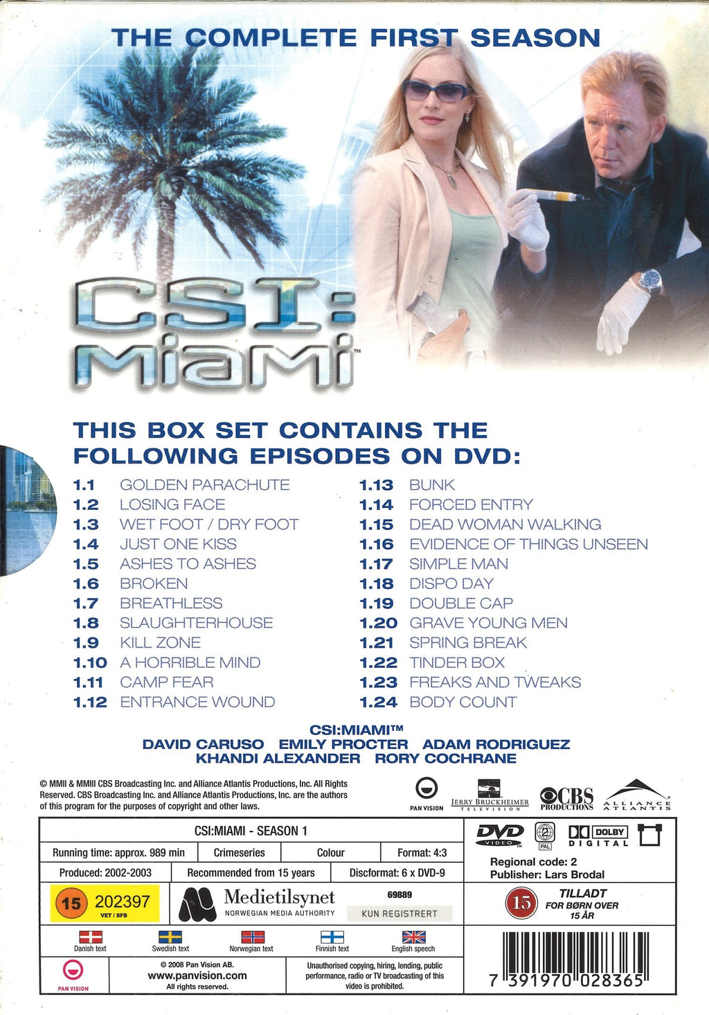 CSI: Miami: Sæson 1 (DVD)