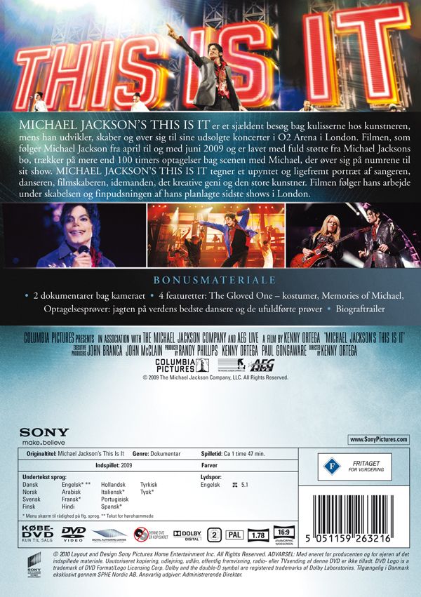 Michael Jackson's - This Is It (DVD)
