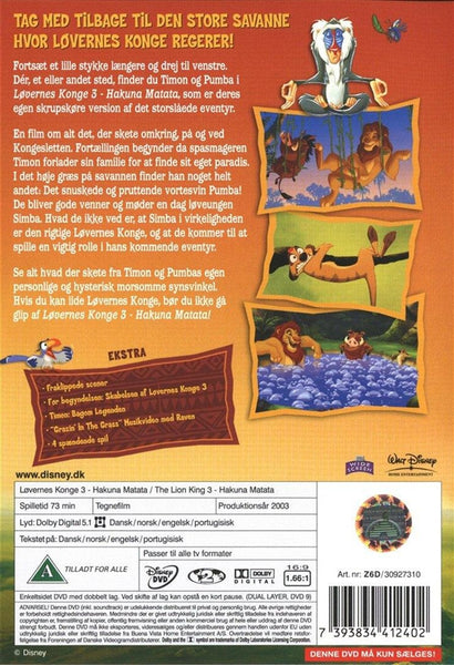 Løvernes Konge 3:  Hakuna Matata (DVD)