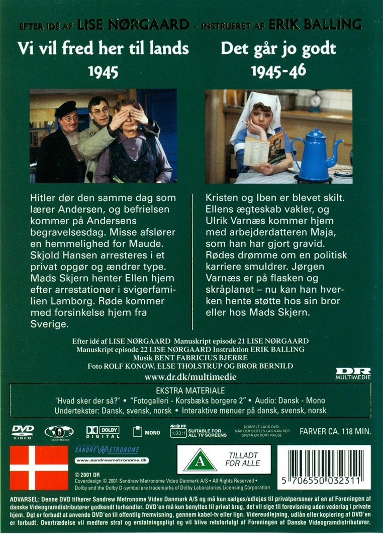 Matador: Vi vil fred her til lands & Det går jo godt 1945-46 - Episode 21 & 22 (DVD)