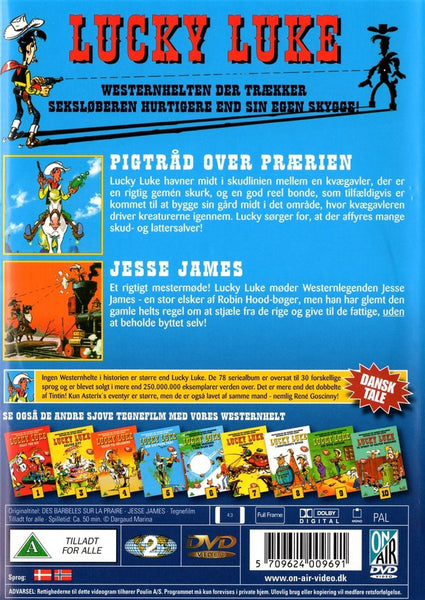 Lucky Luke - Pigtråd over prærien / Jesse James (DVD)