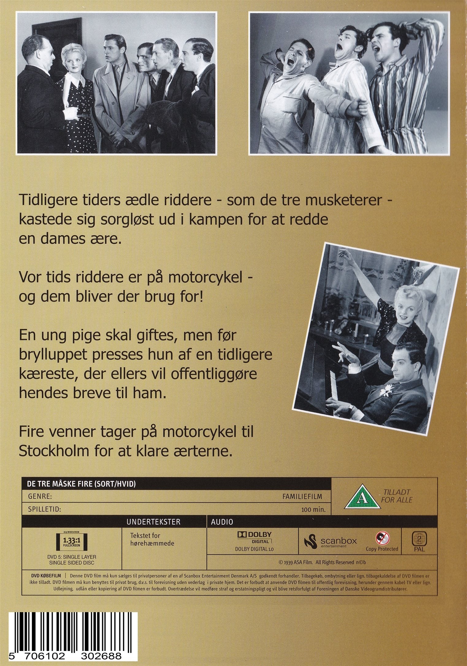 De Tre Måske Fire (DVD)