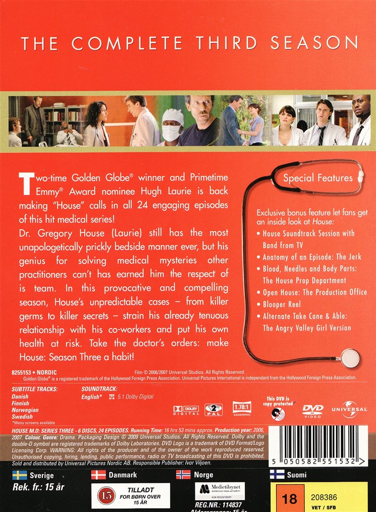 House M.D. - Sæson 3 (DVD)