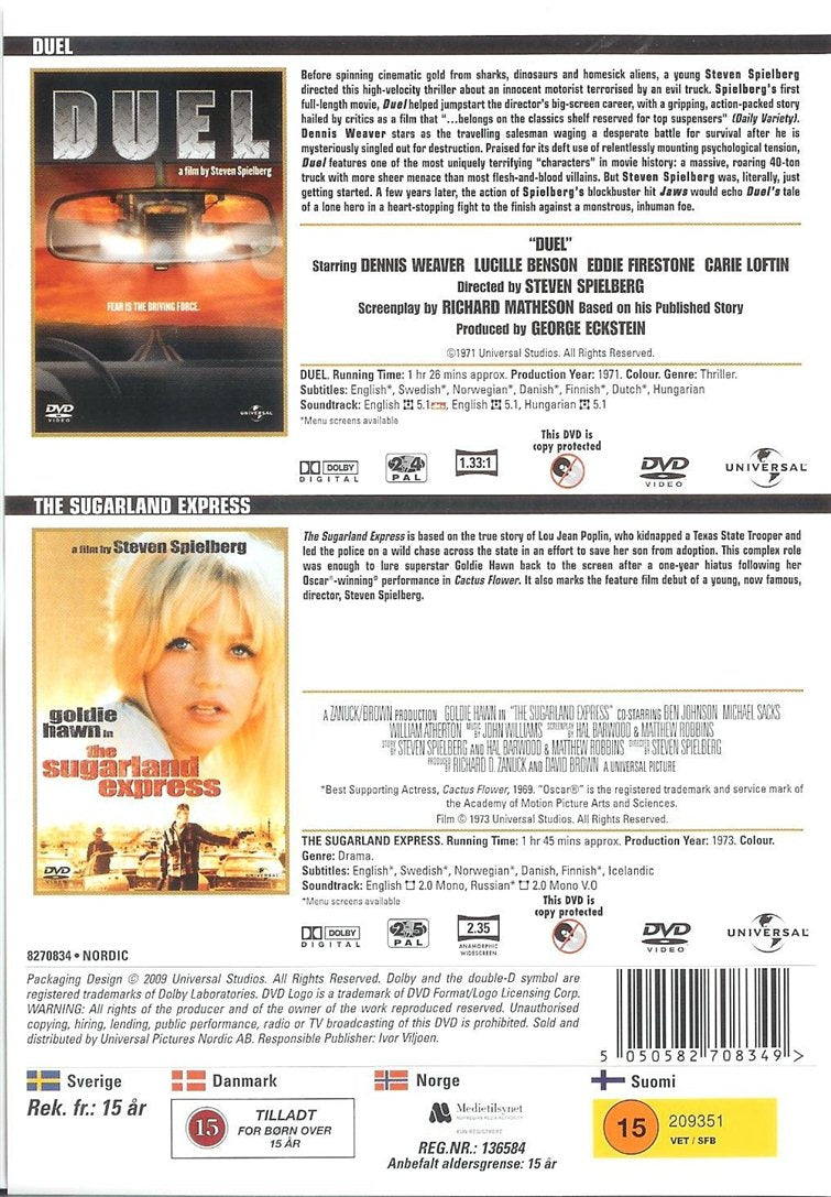 Duel/Sugarland Express (DVD)