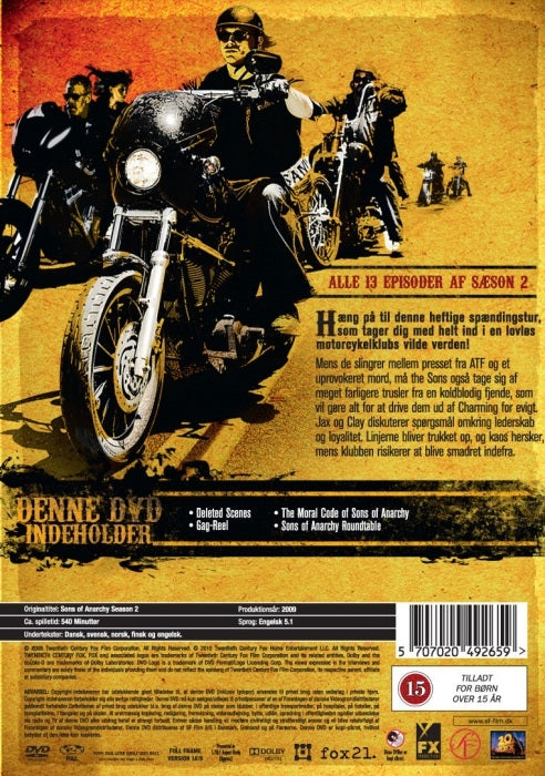 Sons Of Anarchy: sæson 2 (DVD)