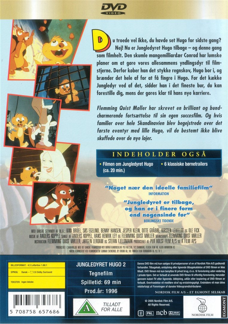 Jungledyret Hugo 2 - Den Store Filmhelt (DVD)