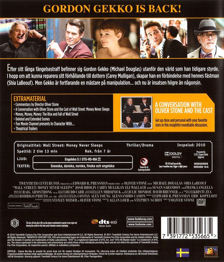 Wall Street: Money Never Sleeps (Blu-ray)
