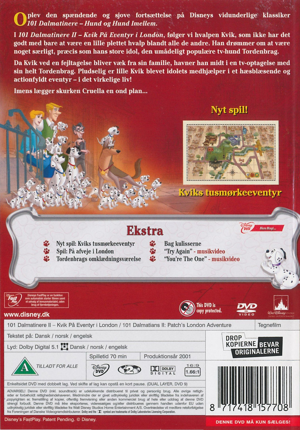 101 Dalmatinere II  - Kvik på eventyr i London (DVD)