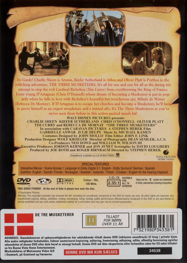 De tre musketerer (DVD)