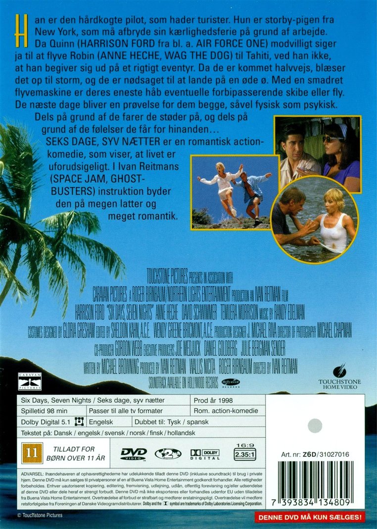 Seks dage syv nætter (DVD)