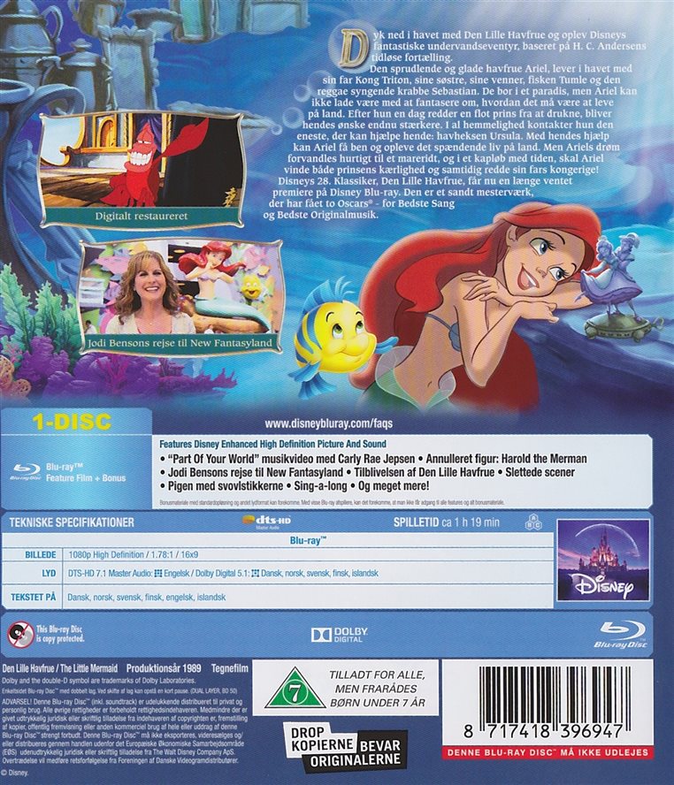 Den Lille Havfrue (Blu-ray)